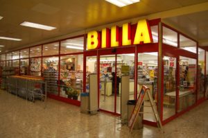 Dekoratives Bild: Billa Supermarkt am Flughafen