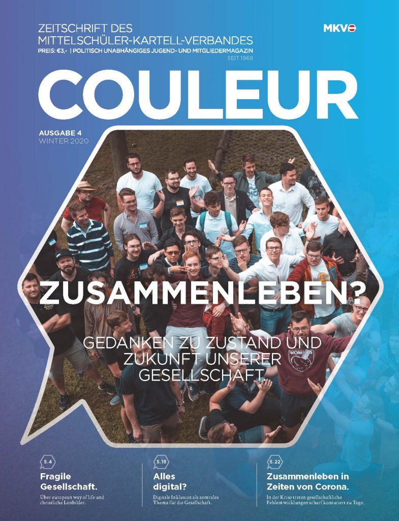 Couleur 4/20 – Zusammenleben? Gedanken zu Zustand und Zukunft unserer Gesellschaft